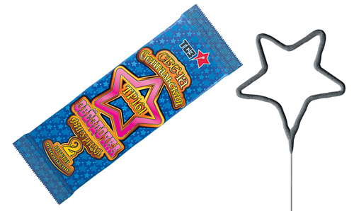  Бенгальские свечи фигурные 2 шт "Звездочка"  в Кондопоге